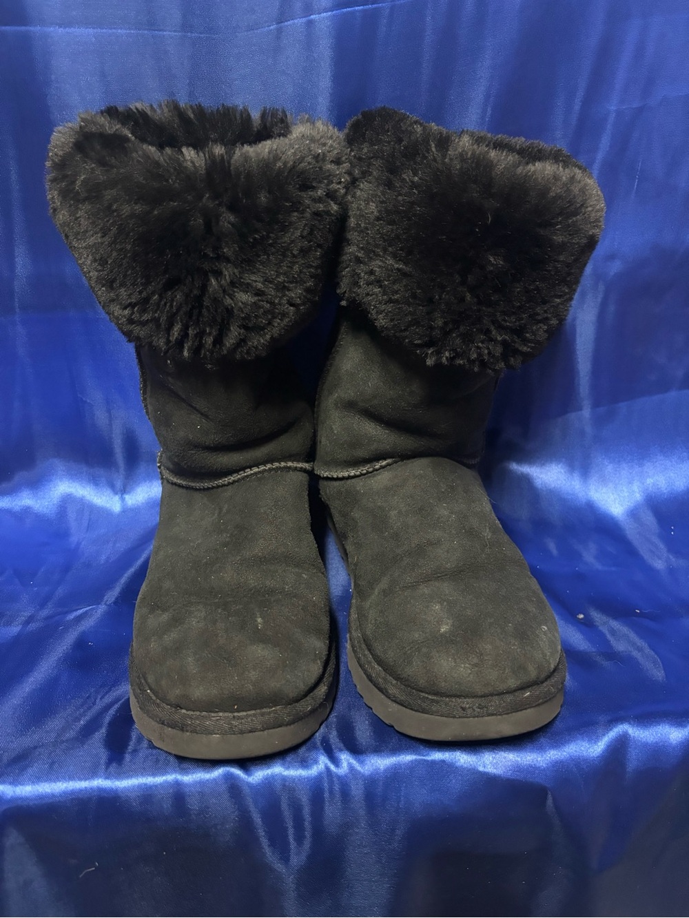 UGG Black Shearling Lined Suede Boots Sz 10